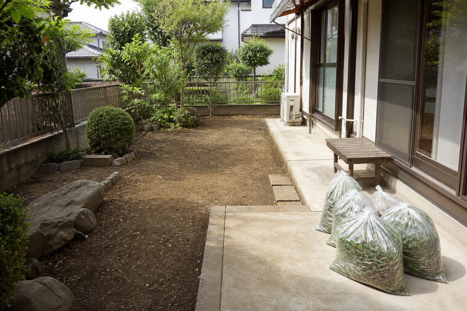 草むしり後の庭